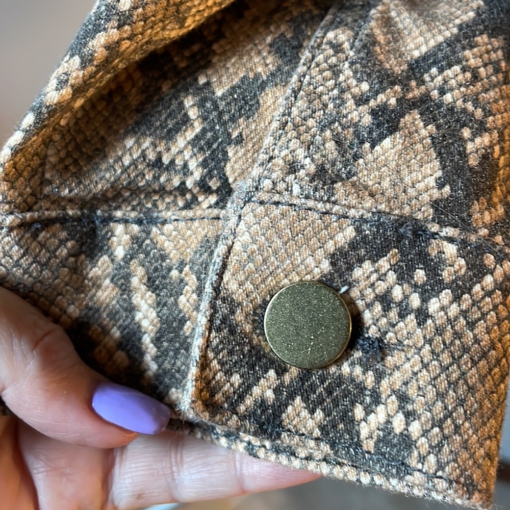 Frame Le Vintage Jacket Coated Python Bomber / Mo… - image 7